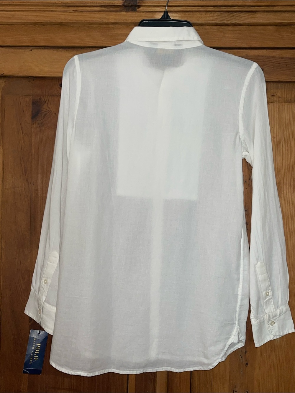 NWT Polo Ralph Lauren Tuxedo Blouse White Cotton Sz. 16 - Picture 3 of 12